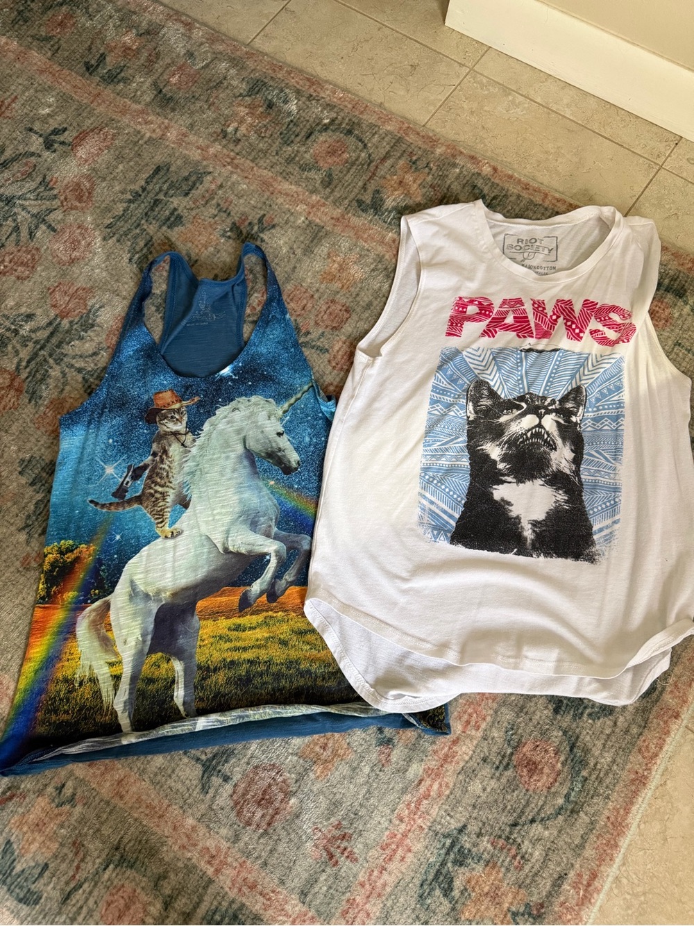 Funny Cat Tank Tops